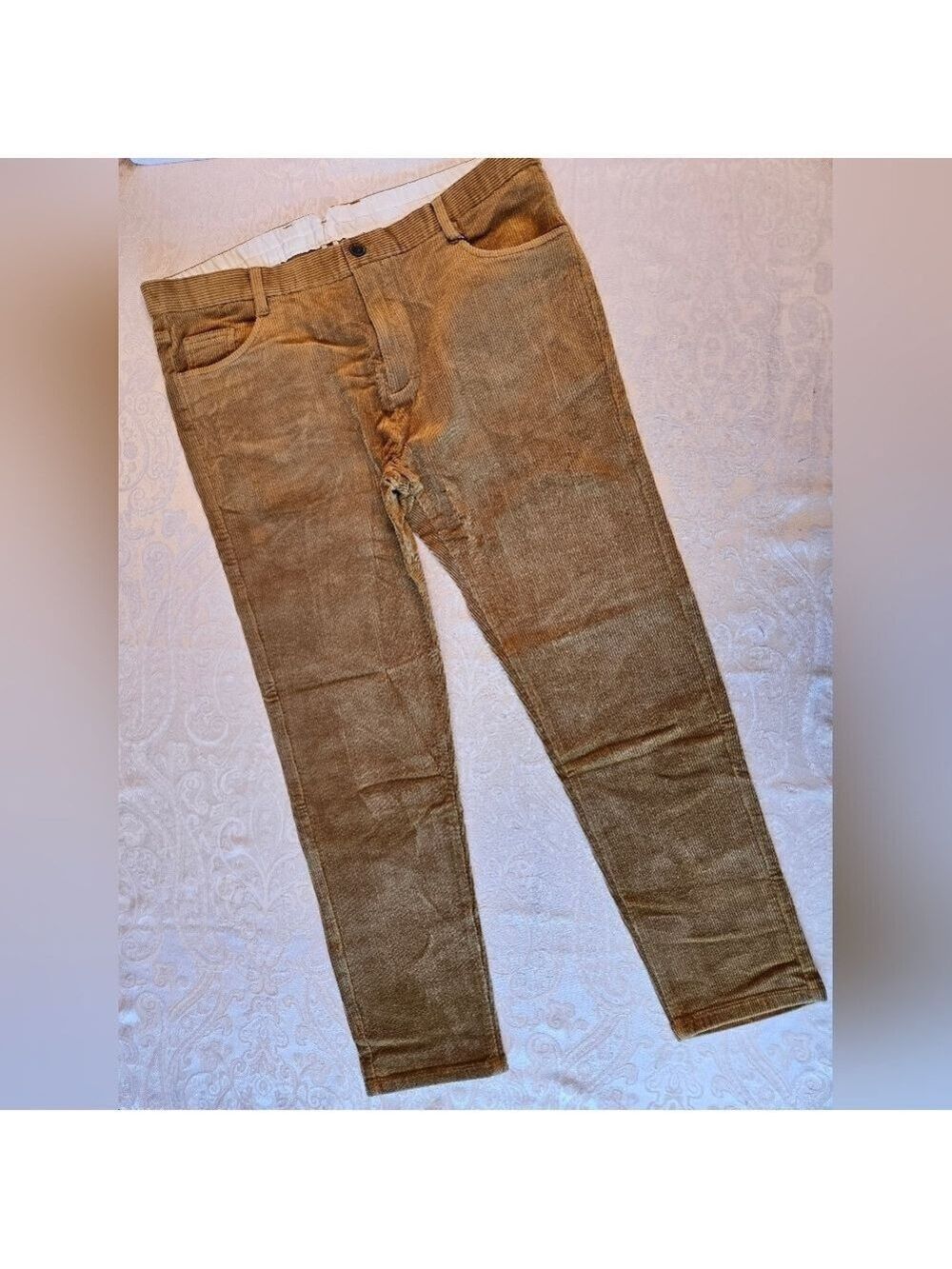 Tan Cotton Corduroy Pants, Casual, Warm, Size 30, Snover, NWT